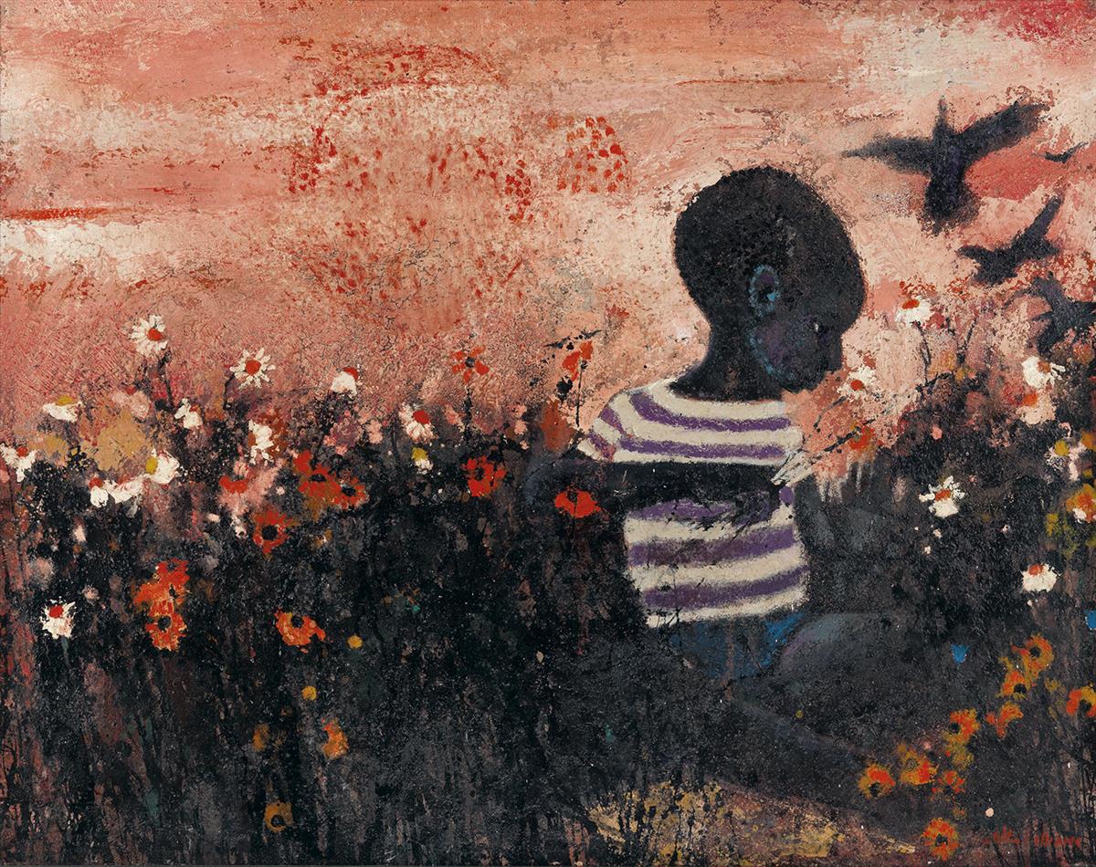 WALTER H. WILLIAMS (1920 - 1998) Untitled (Boy in a Field).